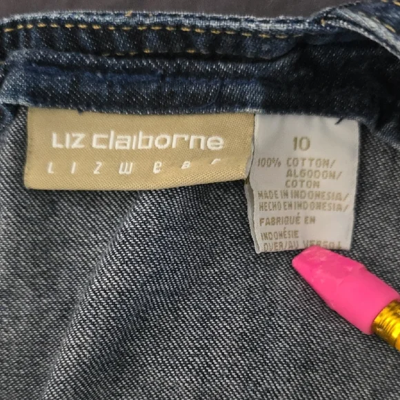 Casual Blue Denim Dress with Pockets - Picture 3 of 6